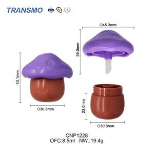 Tube de baume à lèvres écologique, tube rond pour baume à lèvres, tube à bille pour baume à lèvres pour enfants, emballage de baume à lèvres en forme de champignon - Product Image 2