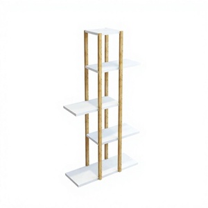 Support à plantes en bois moderne à 5 niveaux, étagère à plantes multifonctionnelle, unité de rangement décorative - Product Image 1