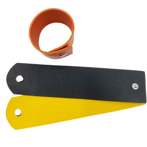 Korean style minimalist PU leather napkin rings and <b>clips</b> available in stock. Suitable for home and hotel use. - Product Image 3