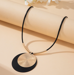 Collier ras du <span class=keywords><strong>cou</strong></span> pour femme en alliage d'or <span class=keywords><strong>jaune</strong></span>, perles rondes, pendentif disque, haut <span class=keywords><strong>de</strong></span> gamme, luxe léger, tendance, nouveauté, parfait - Product Image 5