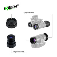 Lensa Optik Penglihatan Malam IREEDA F-number 1.2 Lensa Objektif Panjang Fokus 27mm IP67 untuk PVS14 PVS31