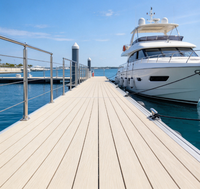 Planches de terrasse en composite bois-plastique (WPC) de qualité supérieure, longue durée de vie, résistantes aux intempéries, pour projets de paysagisme en bord de mer