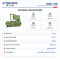 Máquina de entallado CNC de garganta profunda CTECHNO con control servo para laminación de motores, con fuerza de perforación nominal de 160 KN