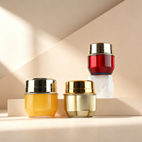 Envase de Lujo de Doble Pared para Exfoliante Corporal, 5g 20g 30g, Color Dorado, Cilíndrico, para Crema o Loción Facial