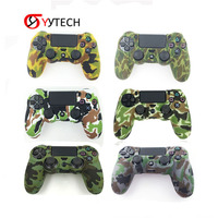 SYYTECH Étui en silicone imperméable camouflage pour manette PS4