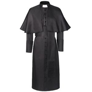 Costume di Halloween adulto vestito medievale con cappuccio monaco rinascimentale sacerdote Robe Costume Cosplay <span class=keywords><strong>strega</strong></span> mago mantello mantello - Product Image 2