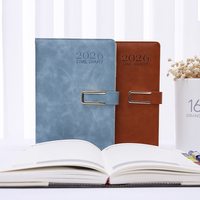 2026 2027 Logotipo personalizado Imán Hebilla Cuero Tapa dura A5 Agenda Diario Cuaderno