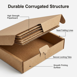Cajas de Embalaje Recicladas Ecológicas Personalizadas para Ropa, Cajas de <span class=keywords><strong>Cartón</strong></span> <span class=keywords><strong>Corrugado</strong></span> <span class=keywords><strong>Kraft</strong></span> para Envío de Prendas, Cajas Sostenibles para Sombreros de Marca - Product Image 4