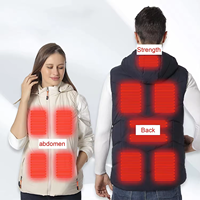 Vestes chauffantes intelligentes 5V, vêtements imperméables pour hommes, 9 zones chauffantes USB, veste de ski chauffante pour l'hiver