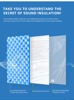 Panneaux d'isolation acoustique en mousse insonorisante pour studio, conception de modèle 3D, mousse de caoutchouc pour murs et plafonds, panneaux acoustiques en mousse
