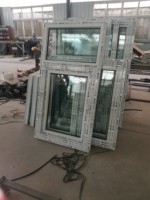 Vente directe d'usine PVC dernière conception UPVC fenêtre à battant simple vitrage en plastique à double vitrage avec panneau fixe