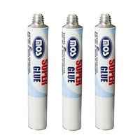 Tube de dentifrice miniature en aluminium jetable pour hôtel, vide, 1g 2g 3g 5g