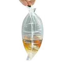 Sac d'emballage transparent en plastique pour poissons vivants, taille personnalisée, avec oxygène intégré, pour expédition longue distance