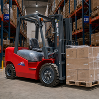 Chariot élévateur diesel WGZN à succès, 3 tonnes, 3,5 tonnes, 4 tonnes, 5 tonnes, hauteur de levage 5, moteur EPA Euro 5, chariot élévateur 4x4 exporté dans plus de 120 pays
