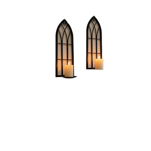 Furbish Decoración del Hogar 2026 Nueva Preventa Candelabro de Pared de Hierro Forjado Estilo Gótico Hecho a Mano Negro Mate Aplique de Pared - Product Image 2