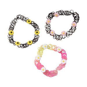 Collier ras du <span class=keywords><strong>cou</strong></span> tendance pour femme, motif petite marguerite, réglable, en plastique, avec chaîne tressée en bambou, style <span class=keywords><strong>tatouage</strong></span> floral, pour soirée, SN SN05, Commerce extérieur - Product Image 5