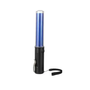 Different Modes Flash 26CM Rechargeable Battery Type Top Lighting Stainless Steel Hook Traffic Baton