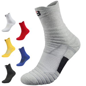 Men's Basketball Elite Sport Compression Gym <strong>Socks</strong> <strong>Custom</strong> Athletic Crew <strong>Socks</strong> Embroidery Youth Size Various Cuff <strong>Bottom</strong> Body - Product Image 2