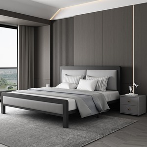 <span class=keywords><strong>Lit</strong></span> double en fer simple et moderne de 1.8 m rembourré renforcé pour la location d'appartement; <span class=keywords><strong>Lit</strong></span> simple complété de 1.5 m les deux lits en métal - Product Image 5