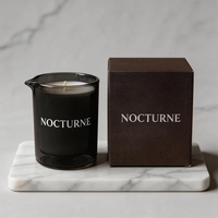 Vente en gros de pots à bougies en verre soufflé à la main noir mat avec bec verseur, 10oz, 12oz, 14oz, pour bougies de massage et fournitures de marquage