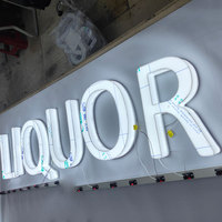 Enseignes lumineuses en lettres en relief en acrylique 3D pour intérieur, lettres lumineuses en relief pour magasin, publicité