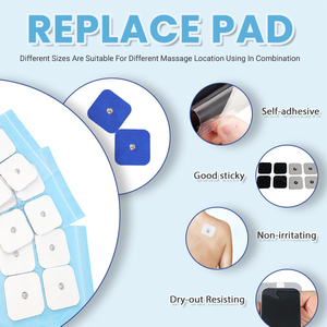 4*4ซม.<span class=keywords><strong>Snap</strong></span> นวด Ems <span class=keywords><strong>Electrode</strong></span> Tens เปลี่ยนขั้วไฟฟ้า Pigtail เอวเครื่องทำความร้อน Pad Tens Wireless Tens <span class=keywords><strong>Electrode</strong></span> Pads - Product Image 3