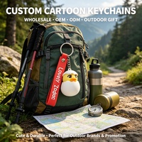 Porte-clés personnalisé en PVC en forme de poussin mignon, en caoutchouc souple, avec dragonne, vente en gros, logo personnalisé, cadeau promotionnel OEM/ODM