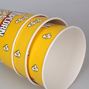 ถังกระดาษใส่อาหารแบบใช้แล้วทิ้งสีขาวพิมพ์ลายตามสั่ง เป็นมิตรกับสิ่งแวดล้อม สำหรับไอศกรีม ซุป ข้าวโพดคั่ว ไก่ทอด พร้อมฝาปิด - Product Image 4