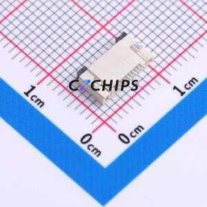 XW0520012-100R-001 FFC/FPC Connector SMD,P=0.5mm,Horizontal Mount Connector Flip Cover Type Bottom Contact 10P 0.5mm - Product Image 2