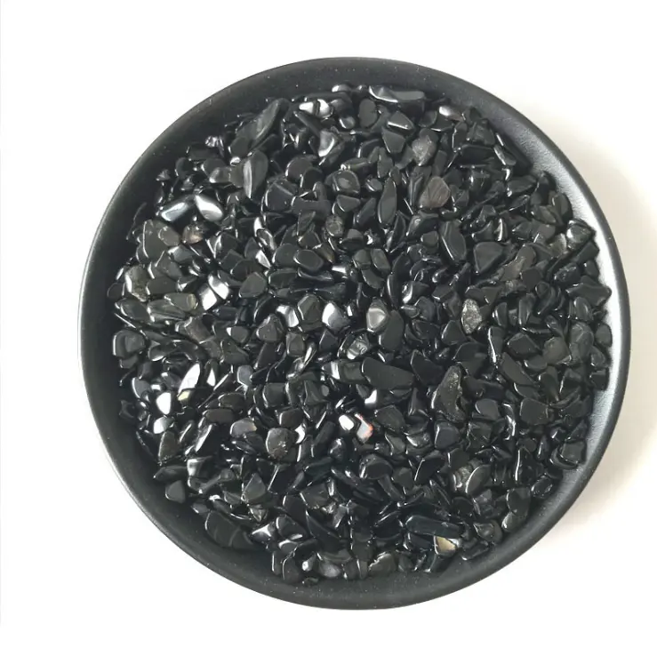 도매 흑요석 돌 가격 자연 광택 흑요석 자갈 흑요석 돌