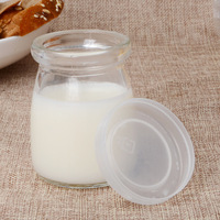 Bocaux en verre pour yaourt, rond de 6oz, avec couvercles en PE, pouding, parfait pour la confiture au miel, cadeaux de mariage, aliments pour bébés