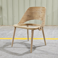 Nordic Hotel Restaurants Cadre de chaises de salle à manger en bois clair Cadre en bois de frêne Chaises de salle à manger Cadre de chaise en bois nu