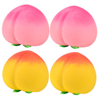 Nouveauté : Balle anti-stress Pêche Miel avec simulation réaliste de fruit, jouet souple à presser pour enfants et adultes