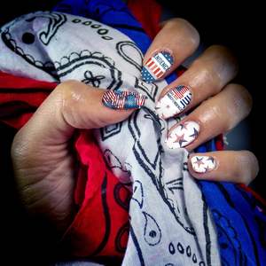 TailaiMei 12 feuilles 4 juillet ongles enveloppes autocollants pour le jour de l'indépendance drapeau américain bricolage Nail Art Design - Product Image 2