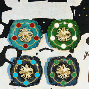 Di lusso in oro 18K e oro rosa placcato quattro foglie di trifoglio per bracciale moda donna agata per bracciale con elegante forma di fiore - Product Image 3