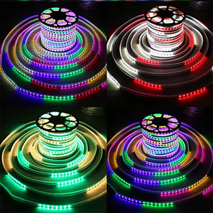Guirnalda de luces LED RGB de 220V ws2812b, impermeable, con efecto de agua corriente, 48D 96D, color de ensueño, para decoración navideña, fiestas y hogar, 100m - Product Image 4