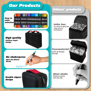 168 stylo à colorier Double tête <span class=keywords><strong>alcool</strong></span> marqueur stylo ensemble double pointe brosse stylo de couleur promotionnel <span class=keywords><strong>alcool</strong></span> marqueurs croquis marqueur ensemble - Product Image 5