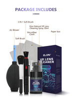 Kit de nettoyage de lentilles de lunettes VR portable avec logo personnalisé OEM, 30 ml, naturel, non toxique, sans alcool, pour lunettes, appareil photo numérique