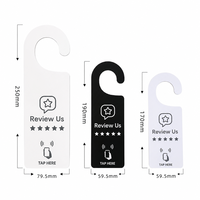 Étiquette de porte personnalisée en PVC brillant avec crochet ouvert et trou de serrure, impression CMJN recto-verso, taille personnalisée, panneau « Ne pas déranger »