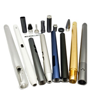 Mecanizado CNC para la fabricación de kits de carcasas de aluminio para torneado de bolígrafos, anodizado arenado; diseños personalizados bienvenidos, muestras gratuitas