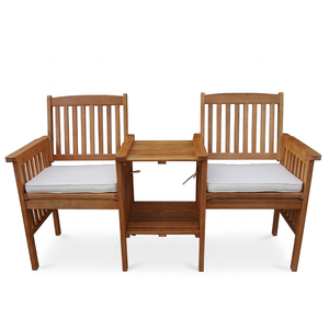 Contemporary Modern Luxury Solid Pine Wood Chaise Lounge <b>Bench</b> Outdoor Water-Resistant Cushions Environmental Material Bedroom - Product Image 1