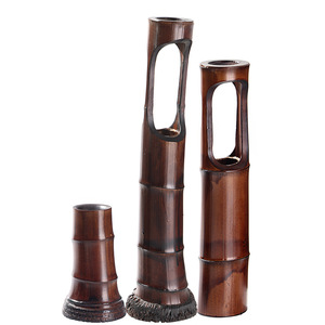 Juego de jarrones de flores de bambú, jarrones redondos decorativos Zen asiáticos hechos a mano para ceremonia del té, decoración del hogar - Product Image 5