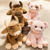 Fabrication sur mesure de jouets en peluche : jouet en peluche vache, jouet en peluche cochon, jouet en peluche vache brodé avec logo