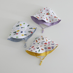 Chapeaux Bob en Coton pour Bébé Landfond, Nouveaux Chapeaux de Soleil pour Enfants, Casquettes d'Extérieur <span class=keywords><strong>Anti</strong></span>-<span class=keywords><strong>UV</strong></span> pour Garçons et Filles, Chapeau Panama Imprimé Unisexe pour la Plage et la Pêche - Product Image 3