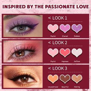 พาเลทอายแชโดว์รูปหัวใจ 12 สี เม็ดสีแน่น ขายส่ง MOQ ต่ำ จัดส่งเร็ว - Product Image 2