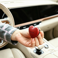 Désodorisant voiture en cuir forme cœur, diffuseur en zinc à évaporation naturelle, parfum longue durée et contrôle des odeurs