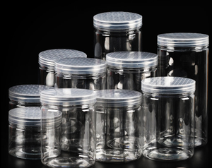 Contenedor Grande de Plástico para Empacar Alimentos, Frascos de PET a Prueba de Humedad para Dulces y Galletas, Botella de Plástico con Tapa de Plástico o Aluminio - Product Image 5