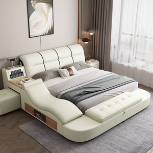 Meubles de chambre à coucher modernes et luxueux, lit intelligent multifonctionnel automatique avec éclairage LED, lits TB66 #   Lits gigognes King Size TB66 # - Product Image 1