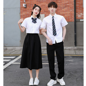 高品質な香港中学校・高校用半袖夏綿制服（学生向け） - Product Image 3