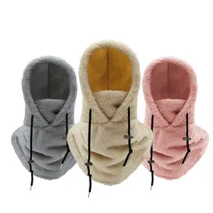 Großhandel Wind resistente Fleece Ski maske Winter Gesichts maske Benutzer definierte Sturmhaube Kapuze für Männer und Frauen Thermal Face Cover Hut